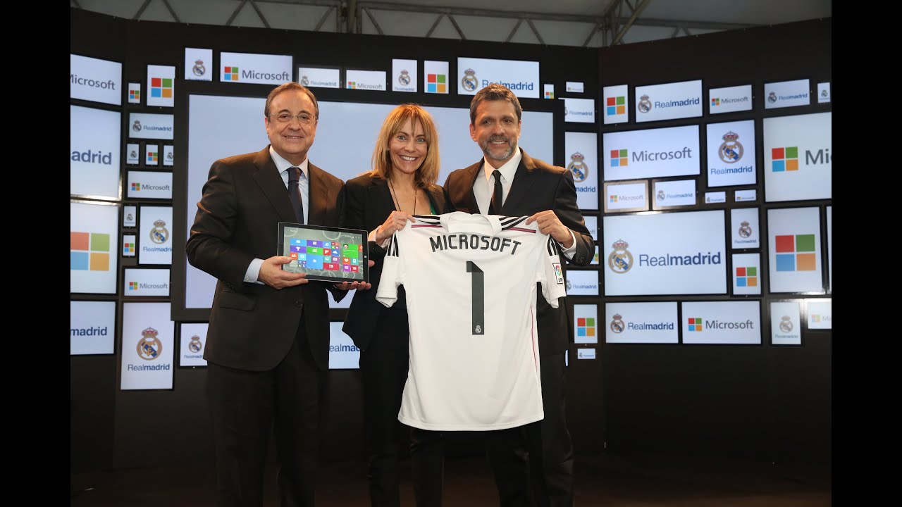 Presentación del acuerdo entre el Real Madrid y Microsoft